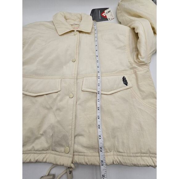 FP Movement Women's XS Off The Bleachers Coaches Jacket In Sea Salt NWT- Flawed - Picture 4 of 12